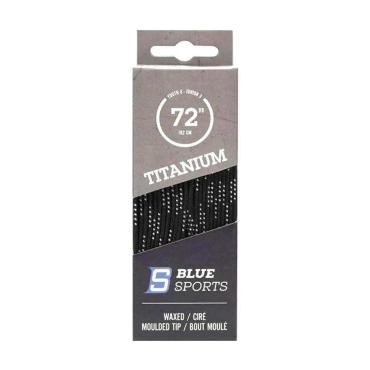 Blue Sports Titanium Waxed Laces