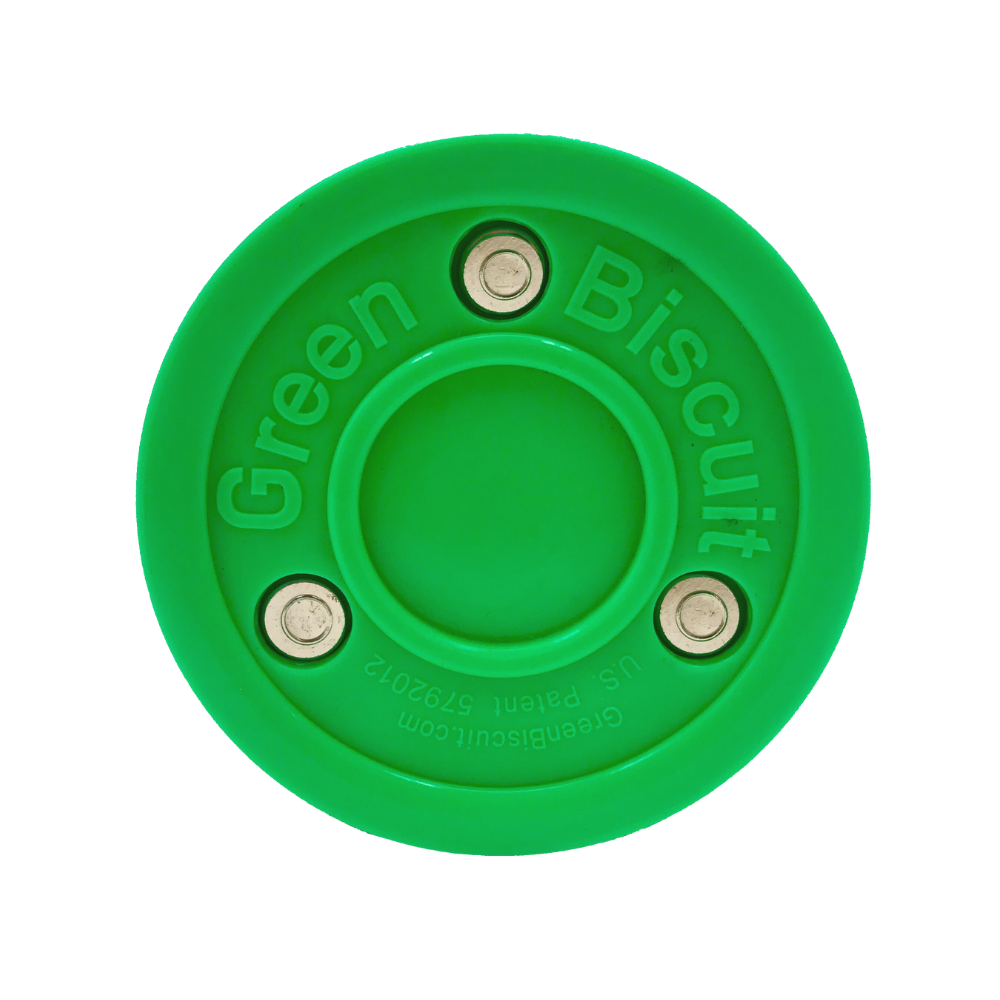 Green Biscuit Off-Ice Stick Handling Puck